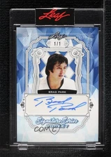 2021-22 Leaf Signature Series Blue Facets 1/1 Brad Park #SSH-BP2 Auto HOF 7i6