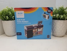 ALDI Play Food Market Set 385 Pieces Toy Register & Mini Foods 🔵🟠🟡 NEW