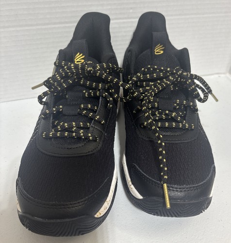 Under Armour Curry 3Z7 'Black Metallic Gold' Basketball Shoes Men's Size 5Y - Picture 2 of 6
