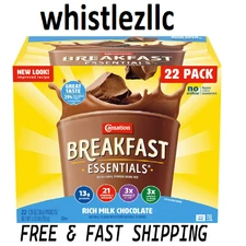 Carnation Instant Breakfast Powder Drink Mix, Rich Milk Chocolate, Box of 22