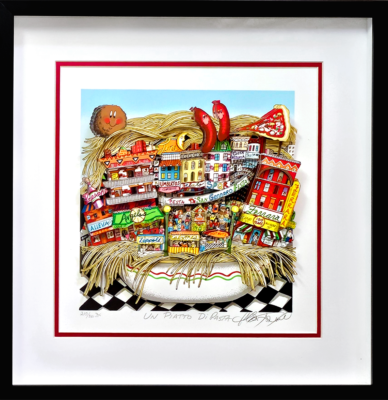Charles Fazzino Un Piatto Di Pasta 3D DX210/300 SIGNED Little