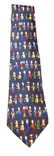 Save The Children Dark Blue Silk Necktie "What Do I Want To Be When I Grow Up?"