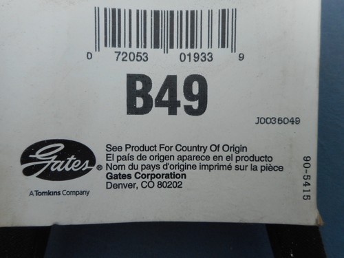 Gates Co B49 Hi Power II Belt Auto - Picture 3 of 4
