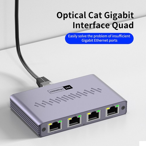 Divisor de cable de red 1 división 4 gigabit distribuidor de red acceso a internet - Imagen 11 de 16