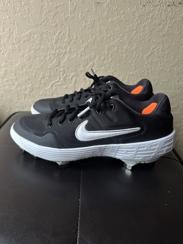 Nike Alpha Huarache Elite 2 Low Air Zoom Black White Cleats AJ6873-001 Size 6.5