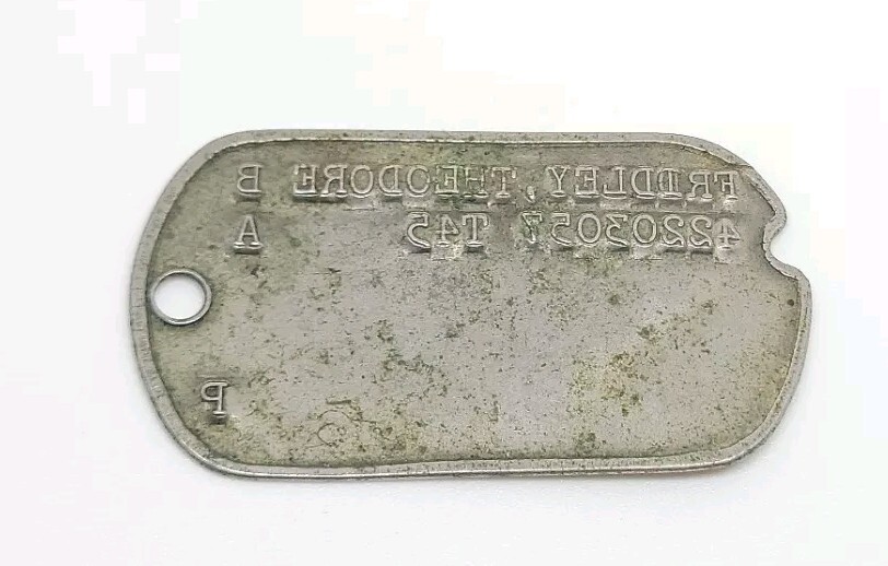 ORIGINAL WORLD WAR 2 WW2 DOG TAG Theodore B Fridley T-45 A P | eBay