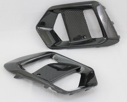 front bumper LH RH fog light cover carbon bezel grille 4PC fits 2015-19 Focus RS - Picture 4 of 10