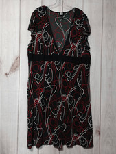 Studio 1940 Dress Ladies 22W Black Red