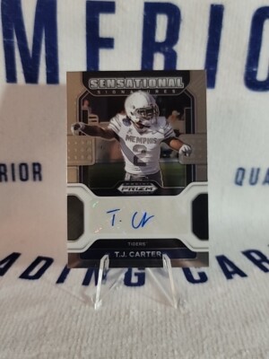 2022 PRIZM DRAFT PICKS T.J.CARTER #SS-TJC SENSATIONAL SIGNATURES GMA 