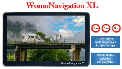 7 Zoll Navi für Wohnmobile / Reisemobile, Kartenupdate, ganz Europa