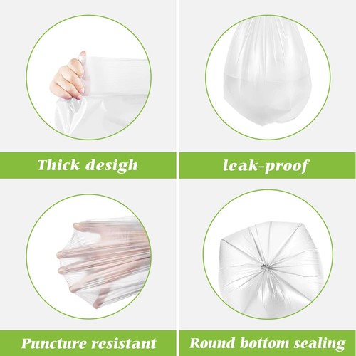 5 Gallon 100 Counts Strong Trash Bags Garbage Bags, Bathroom Trash Can Bin Li... - Picture 3 of 8