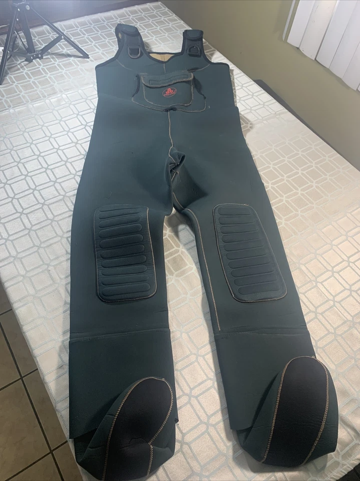 Pro Line Fishing Neoprene Boot Foot Green Knee Pad Waders Suspender Men’s US XL - Image 3 of 4