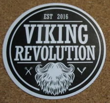 Viking Revolution Beard Balm Sticker Logo Advertising NEW