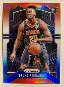 2019-20 Prizm Bruno Fernando RWB Rookie Refractor SP RC 277 Red White Blue Hawks
