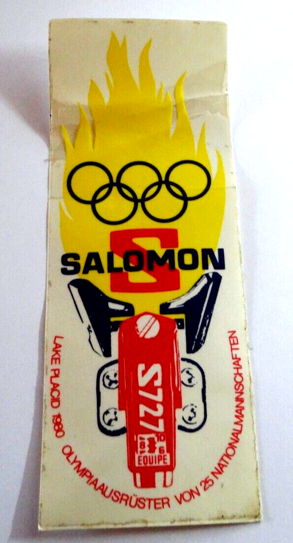 Adesivo Pubblicitario Salomon Ski S727 Olimpiadi Invernali Lake Placid USA 1980