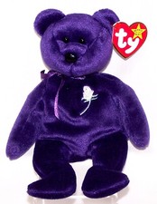 NEW 1997 TY Princess Diana Memorial Fund Beanie Baby Bear No Space CHINA Rare