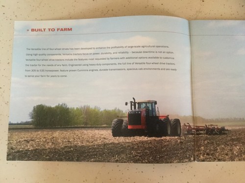 VERSATILE 4 WHEEL DRIVE TRACTORS 305 TO 535 HP 28 PAGES Sales Brochure - Picture 2 of 10
