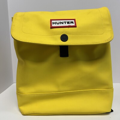 HUNTER Backpack Medium Size Iconic HUNTER Yellow Waterproof Bag