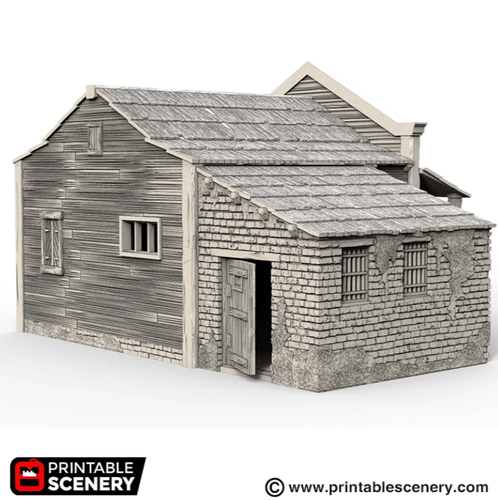 Oficina y cárcel del sheriff - edificio del salvaje oeste - miniaturas de terreno de mesa - Imagen 3 de 7