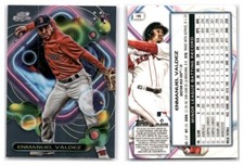 2023 Topps Cosmic Chrome Baseball Enmanuel Valdez Base Rookie #195 - Red Sox