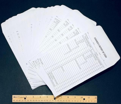  TOP PICK!  50 MONEY CASH COIN DROP CASHIER DEPOSIT ENVELOPES 6''x9'' (400+ SOLD!)