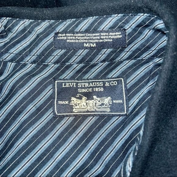 Levi’s Button Down Shirt Jacket Shacket Blue Size… - image 3