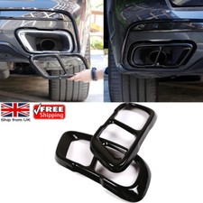 Black Steel Exhaust Pipe Cap Tail Throat Cover For BMW X5 G05 X7 G07 2019-2021