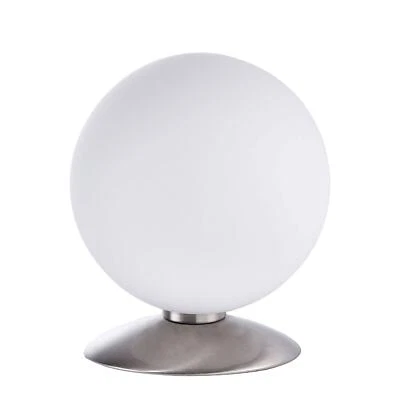 PAUL NEUHAUS LED Tischlampe Nachttischlampe Touchdimmer 3-Stufen warmweiß silber Kugellampe