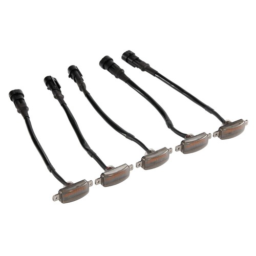 Luces marcadoras de funcionamiento ámbar para rejilla delantera LED 5X para Chevy Silverado 1500 - Imagen 9 de 12