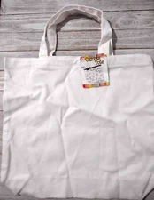 Nicole Cotton Canvas Blank White Tote Bag Heavy Duty Ideal for Crafts