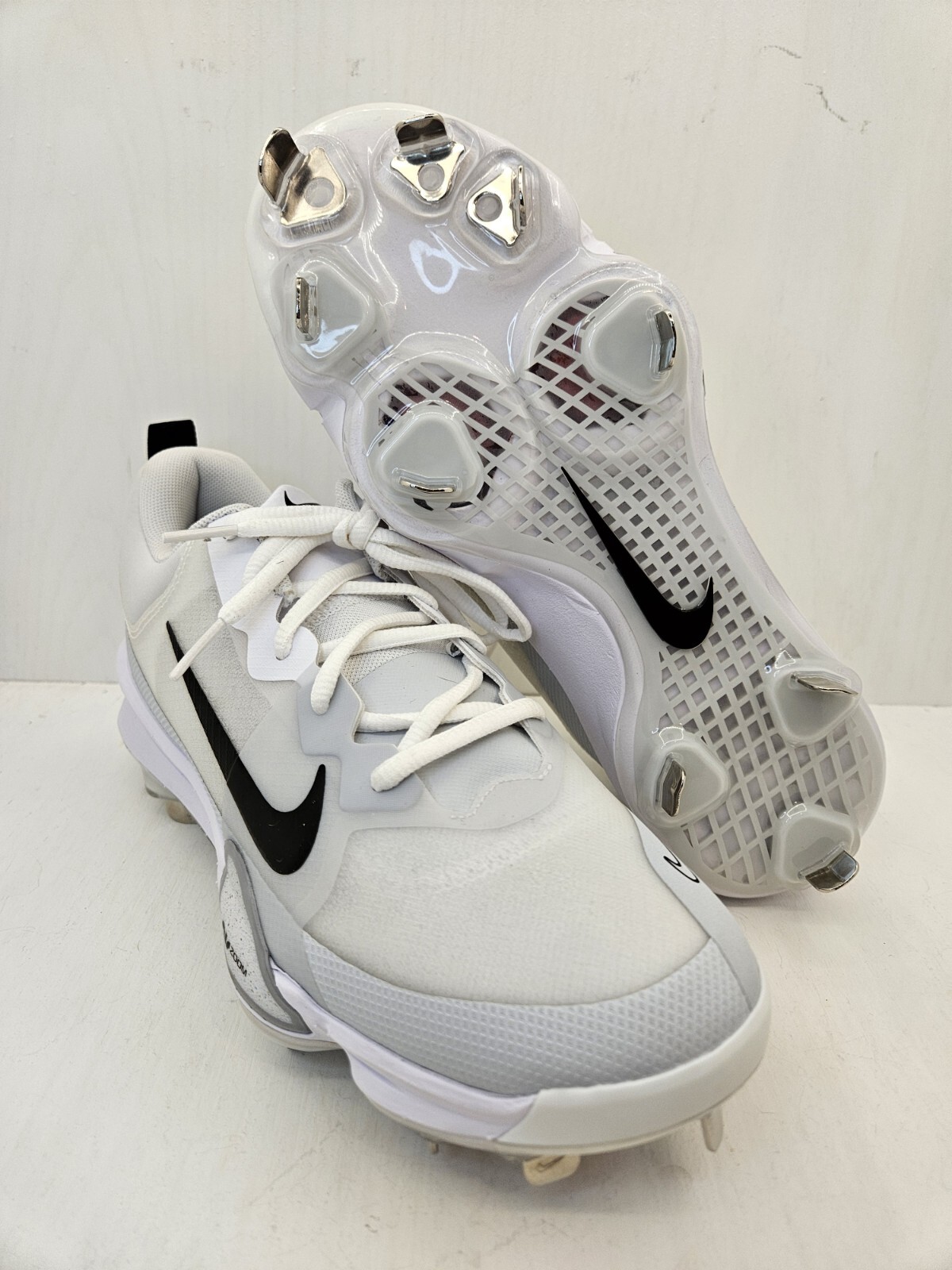 NEW Men's 7.5 Nike Force Zoom Trout 9 Pro Metal Baseball Cleats White FB2907-100