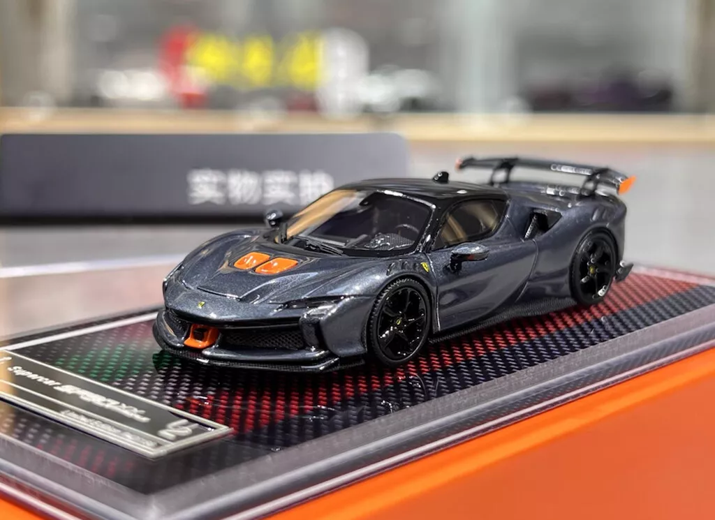 U2 1:64 Gray SF90XX Stradale Racing Sports Model Diecast