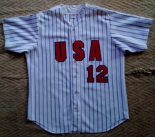 Vintage USA National Baseball #12 Wilson Jersey Size. XL Made in USA. Rare
