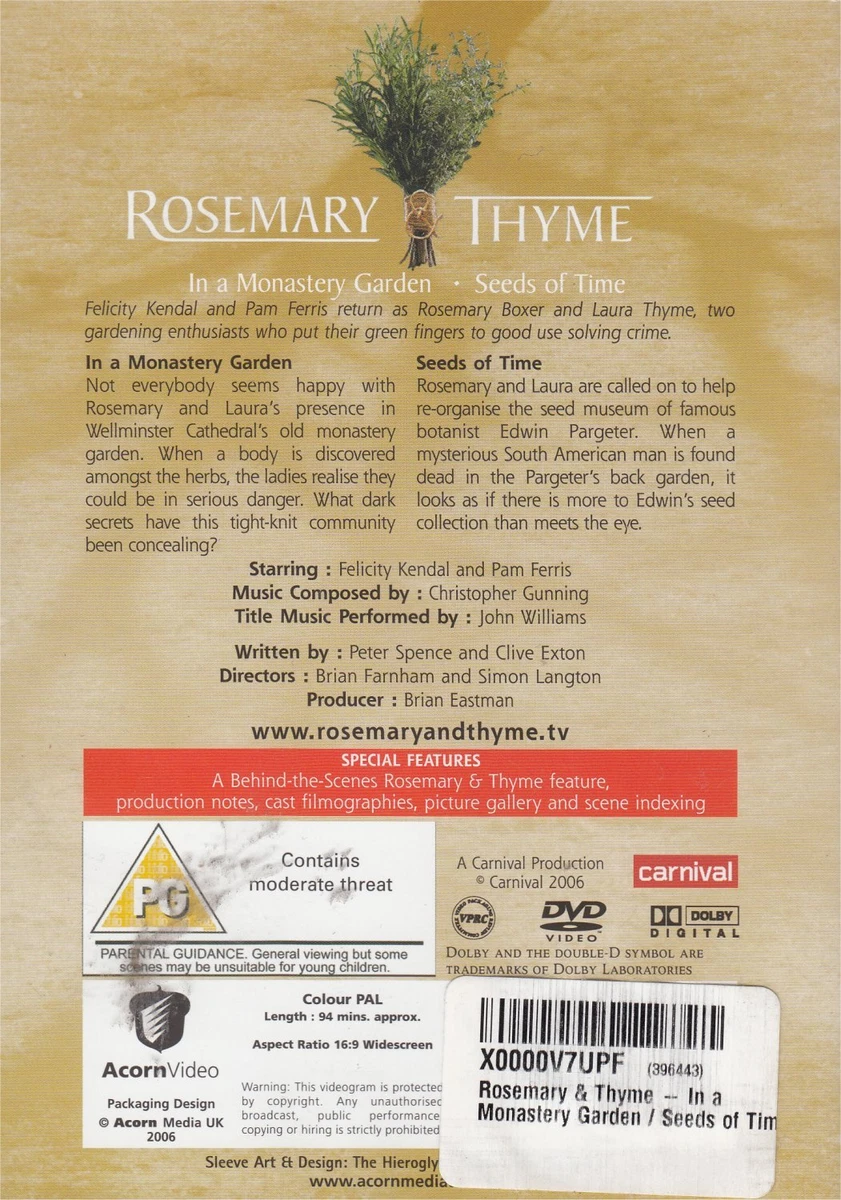 In A Monastery Garden Rosemary And Thyme Location Fasci Garden