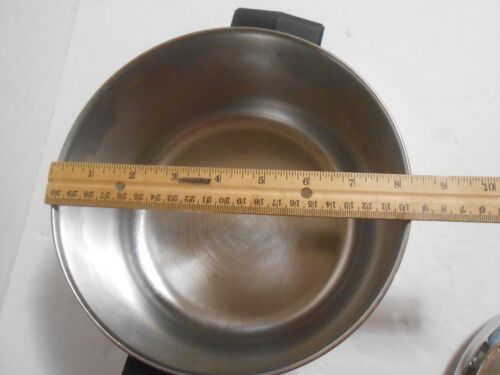 VTG Farberware 4 Qt Sauce Pot Pan With Lid USA Stainless Steel Aluminum Clad - Picture 6 of 11