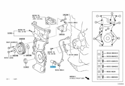 イズ TOYOTA RAV4 ACA20 ACA21 2001-2009 Genuine Crank Position Sensor