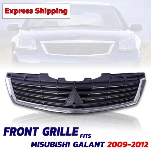 For Mitsubishi Galant SED 2009 2010 2011 2012 Front Bumper Grille Black/Chrome