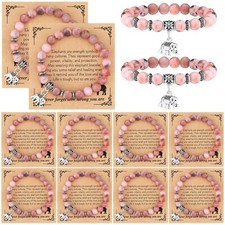 12 Pack Inspirational Bracelets Gifts for Women Get Well Healing Bracelets Su...