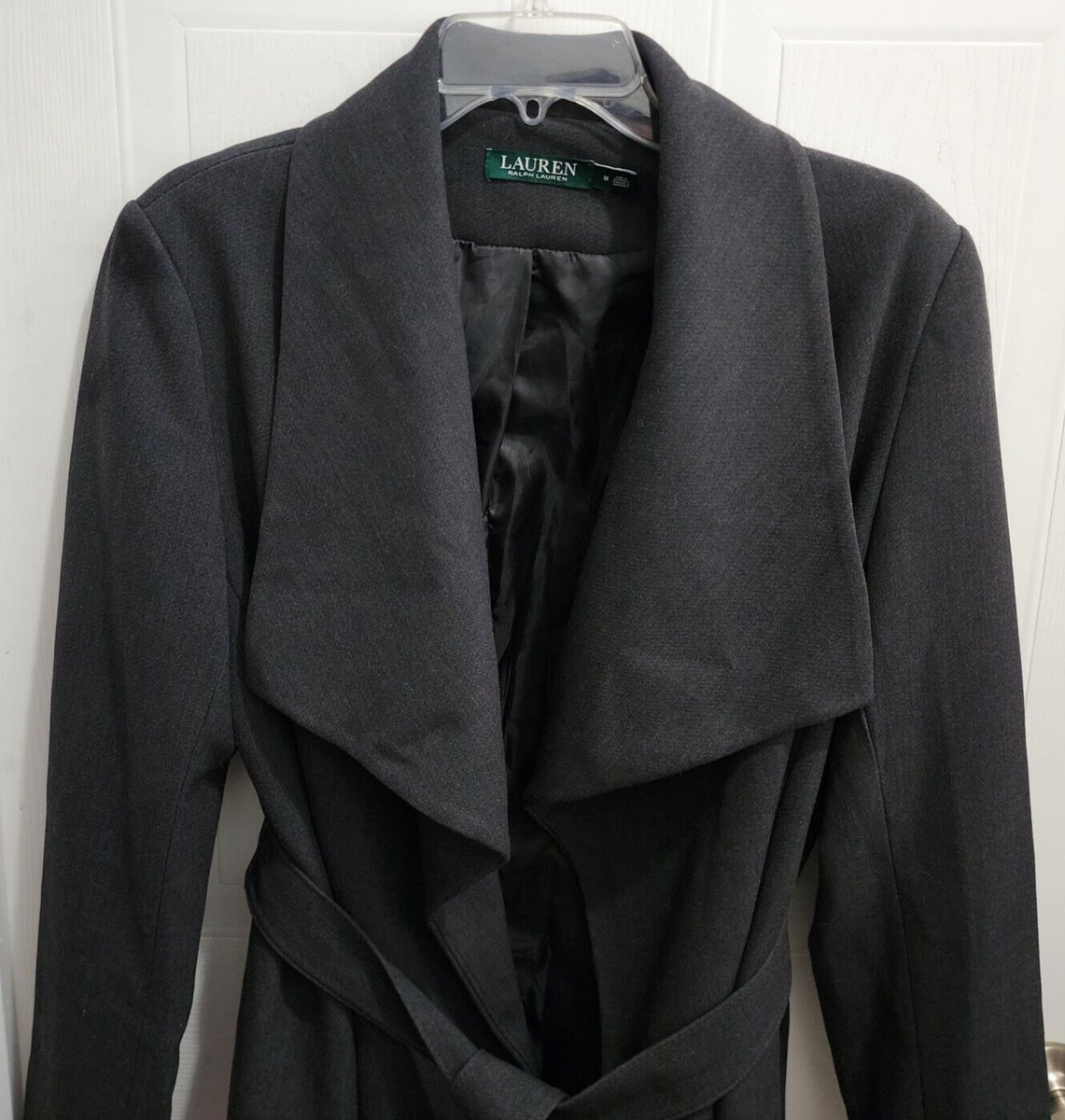 LAUREN RALPH LAUREN Women's Belted Drape Front Wrap Winter Jacket