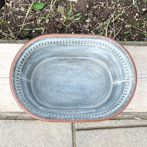 Plant Pot Outdoor Metal Planter Garden Trough Decor Greenhouse Flower Rustic - Picture 4 of 7