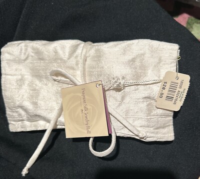 Vintage Bath and Body Works-Silk , Jewelry Roll-Pillow-NWT beige