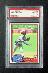 1981 Topps Bruce Sutter Cubs NL All Star #590 PSA 8 NM-MT 032325DMCD41