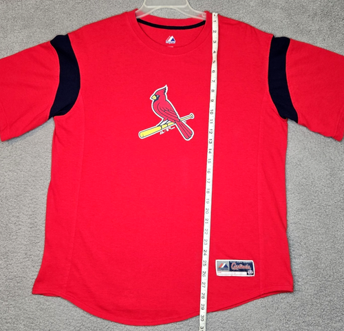 Camiseta con logotipo de cardenal en murciélago de los Cardenales de San Luis Majestic MLB - Para hombre L - Roja - Imagen 7 de 10