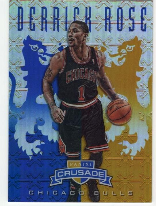 2012-13 Panini Crusade Blue Gold Derrick Rose #280 Chicago Bulls