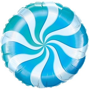blue candy cane balloon