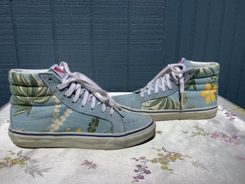 hawaiian floral vans high tops