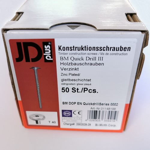 JD-Plus Solar Tellerkopfschrauben 8 mm Holzbauschrauben Photovoltaik Dachhaken - Bild 2 von 16