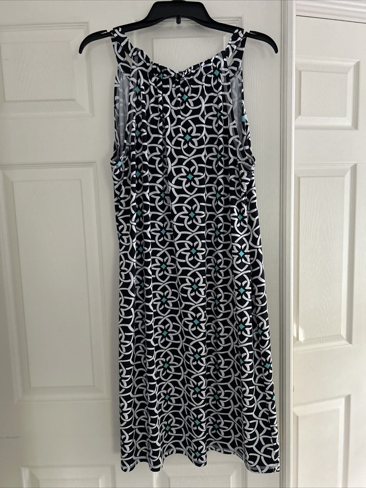 Banana Boat Sleeveless Sun Dress Black Print Size XXL(Fits Size1416
