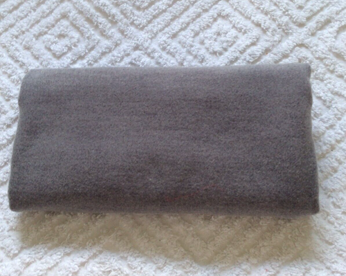 Melton Soft grey Wool Mix Fabric Remnant for clothing and crafts 65cm x 150cm - Picture 5 of 5