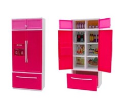 Image of My Modern Kitchen Fridge Pretend Play Accessories Light Sound Kids Bday Gift
